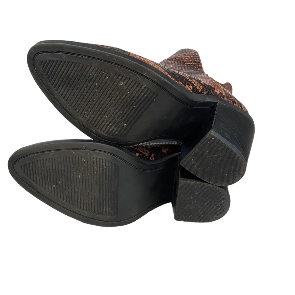 Steve Madden Alyse Snakeskin Chunky Booties 6 - Picture 3 of 8